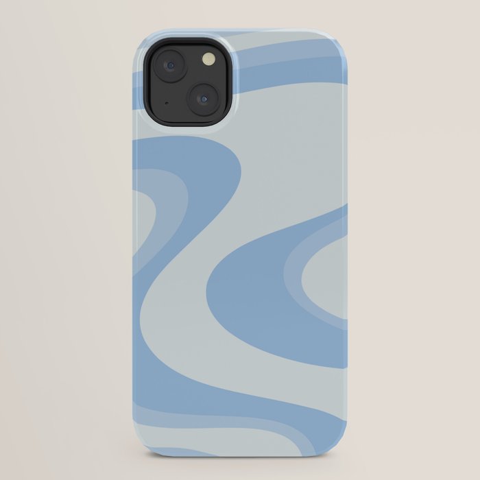 Retro Swirls Powder Blue Abstract Pattern iPhone Case Gallery Image 30