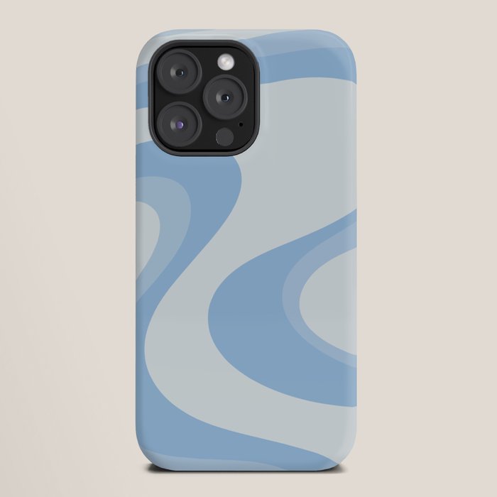 Retro Swirls Powder Blue Abstract Pattern iPhone Case Gallery Image 20