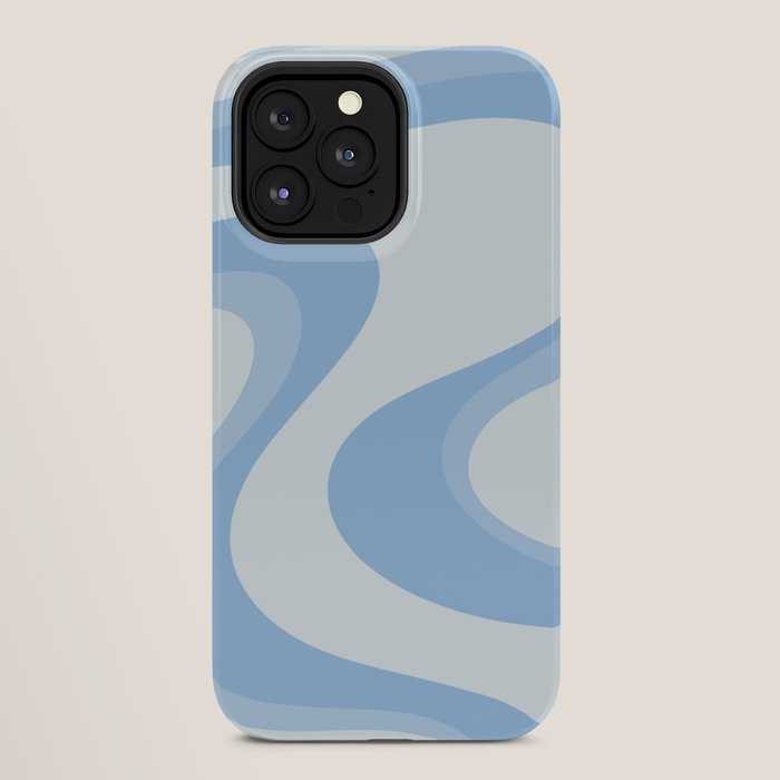 Retro Swirls Powder Blue Abstract Pattern iPhone Case Gallery Image 28