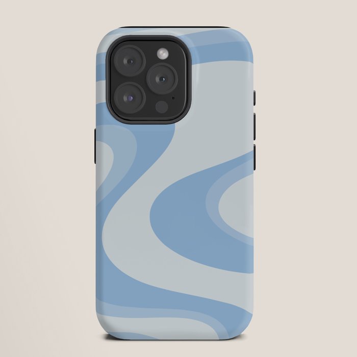 Retro Swirls Powder Blue Abstract Pattern iPhone Case Gallery Image 11