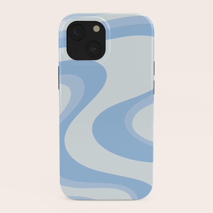 Retro Swirls Powder Blue Abstract Pattern iPhone Case Gallery Image 38