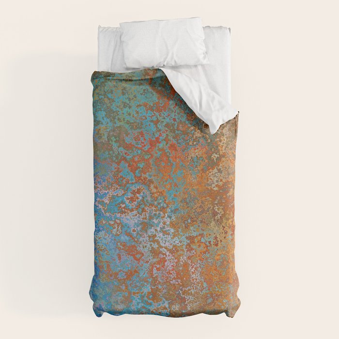 Vintage Rust, Copper and Blue Duvet Cover Gallery Image 5