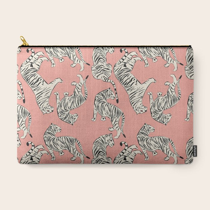 Pink Tiger Pattern 006 Carry All Pouch Gallery Image 3