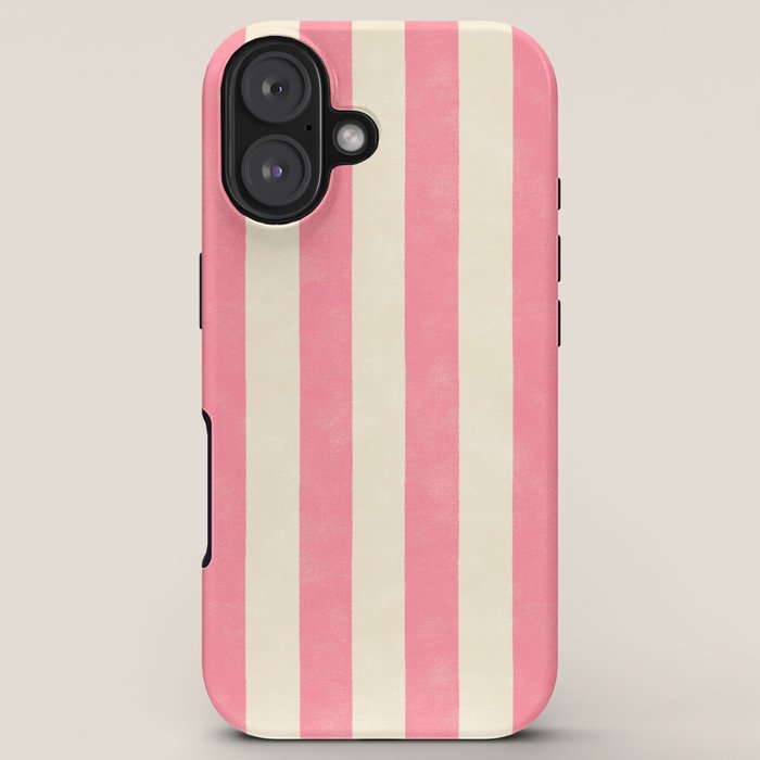 Cabana Stripe - pink & cream iPhone Case Gallery Image 5
