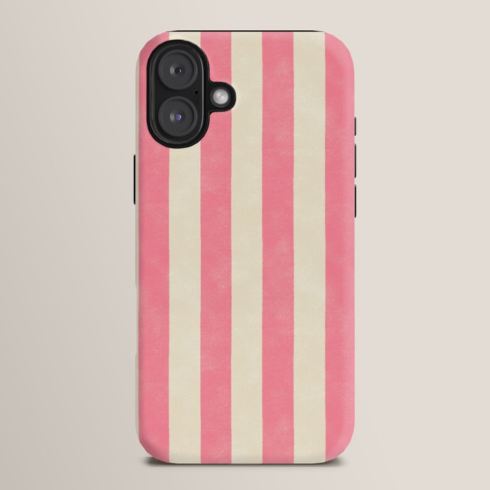 Cabana Stripe - pink & cream iPhone Case Gallery Image 14