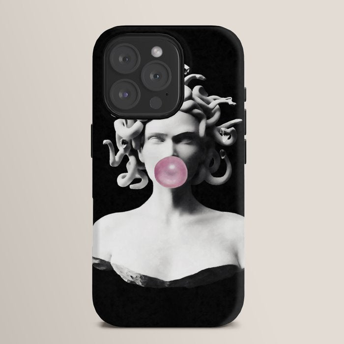 Medusa blowing pink bubblegum bubble iPhone Case Gallery Image 15