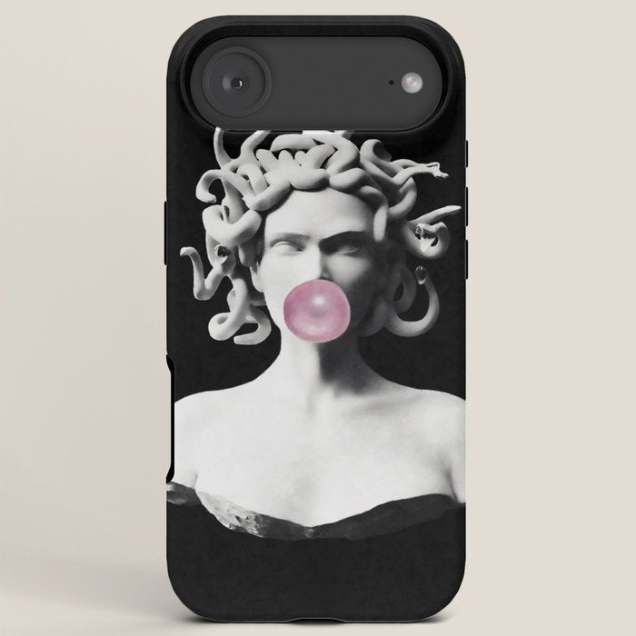 Medusa blowing pink bubblegum bubble iPhone Case Gallery Image 6