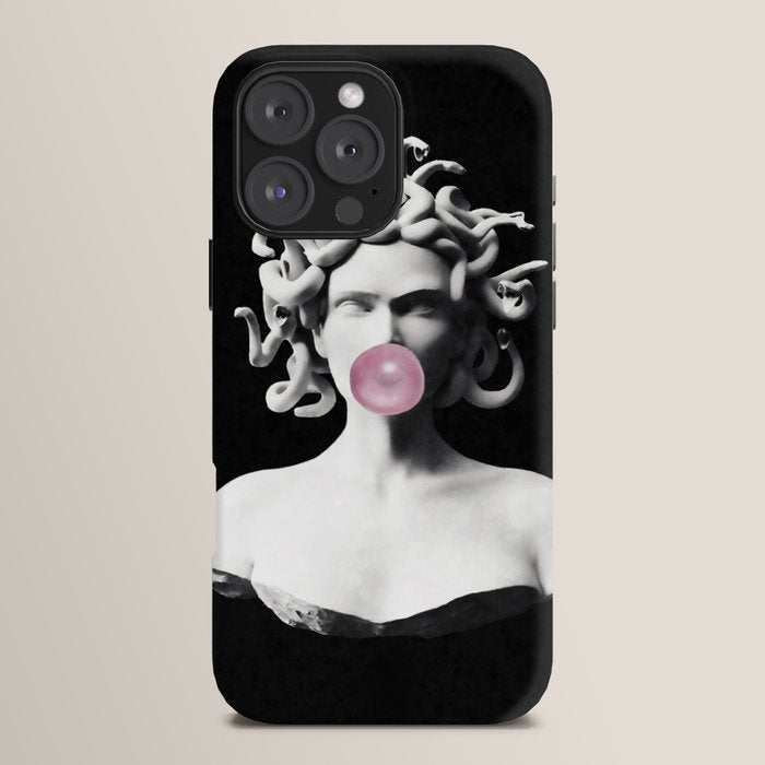 Medusa blowing pink bubblegum bubble iPhone Case Gallery Image 16