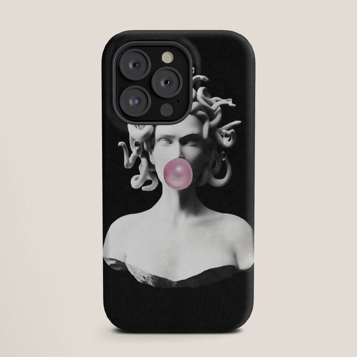 Medusa blowing pink bubblegum bubble iPhone Case Gallery Image 19