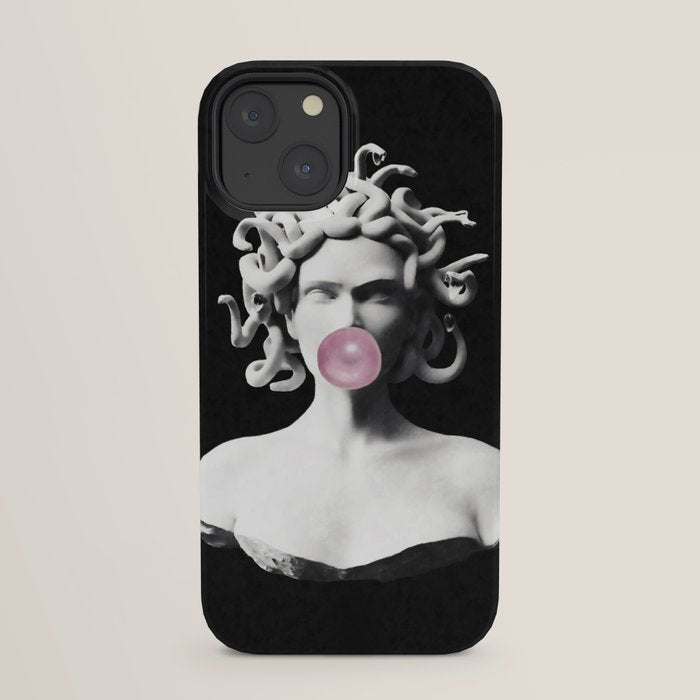 Medusa blowing pink bubblegum bubble iPhone Case Gallery Image 21