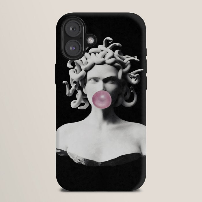 Medusa blowing pink bubblegum bubble iPhone Case Gallery Image 10