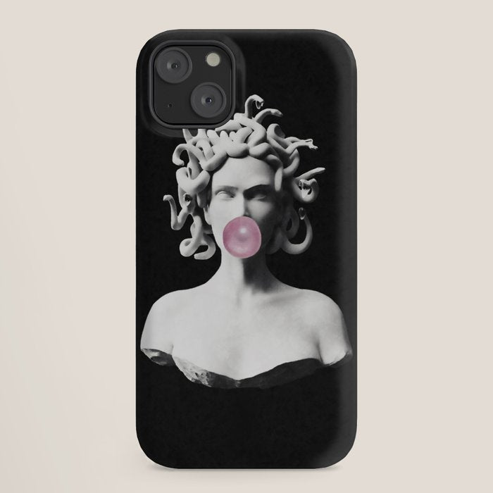 Medusa blowing pink bubblegum bubble iPhone Case Gallery Image 18