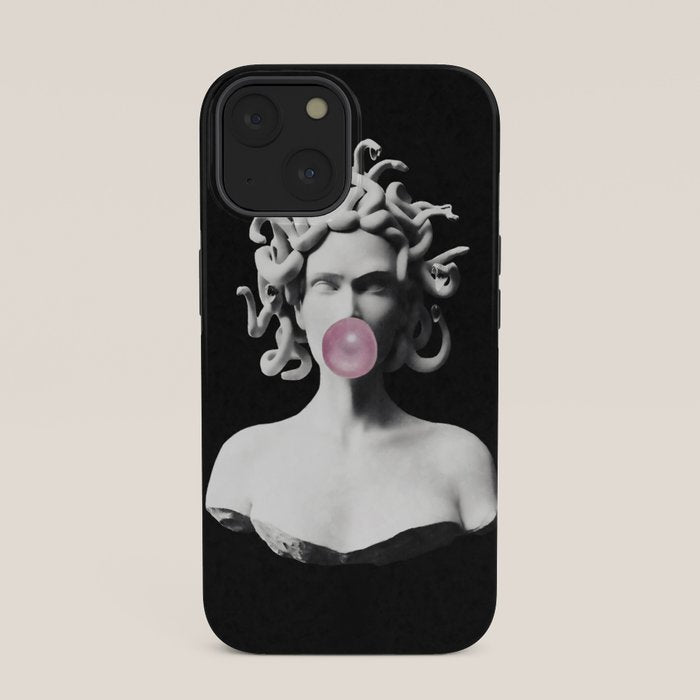 Medusa blowing pink bubblegum bubble iPhone Case Gallery Image 33