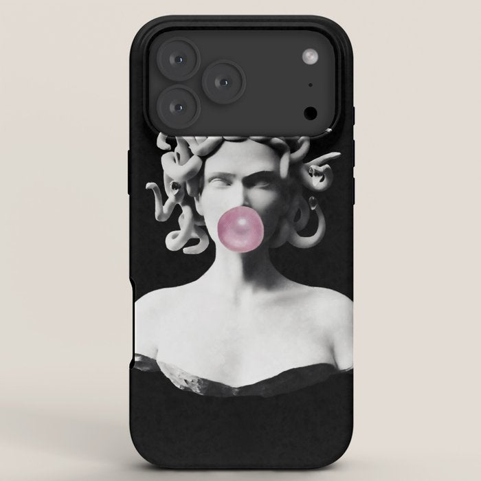 Medusa blowing pink bubblegum bubble iPhone Case Gallery Image 8