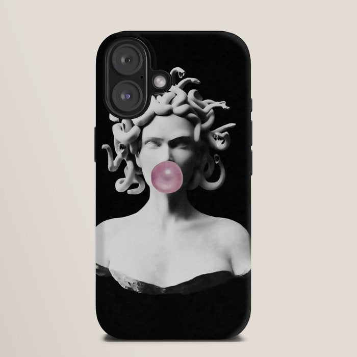 Medusa blowing pink bubblegum bubble iPhone Case Gallery Image 9