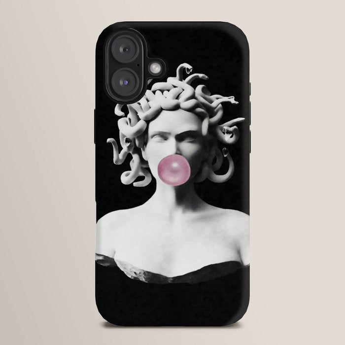 Medusa blowing pink bubblegum bubble iPhone Case Gallery Image 14