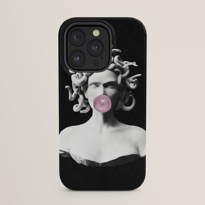 Medusa blowing pink bubblegum bubble iPhone Case Gallery Image 23