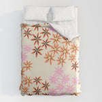 Colorful flowers. Abstract botanical art. Flower market. Tokyo exhibition print Duvet Cover Gallery Image 1