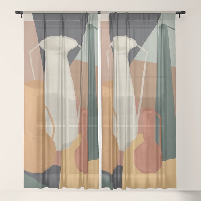 Abstract Art Vases 4 Window Curtain Gallery Image 17