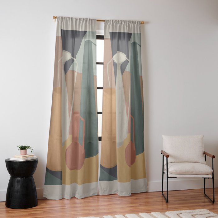 Abstract Art Vases 4 Window Curtain Gallery Image 14