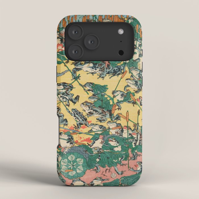Fashionable Battle of Frogs by Kawanabe Kyosai, 1864 iPhone Case Gallery Image 4