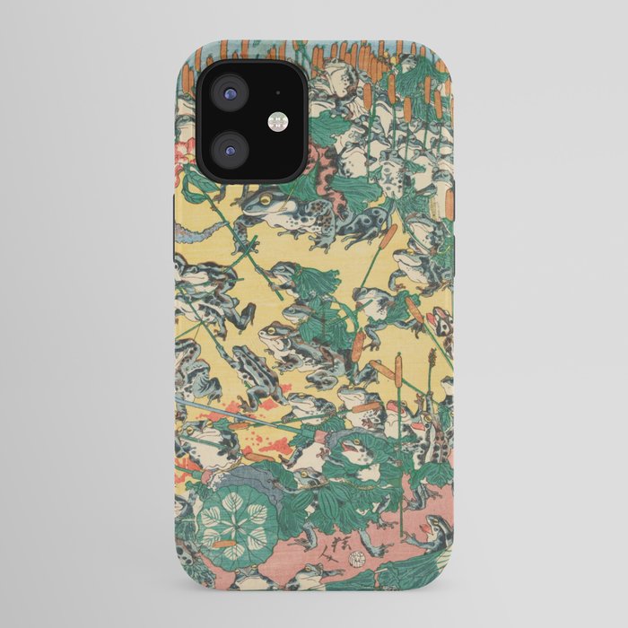 Fashionable Battle of Frogs by Kawanabe Kyosai, 1864 iPhone Case Gallery Image 41