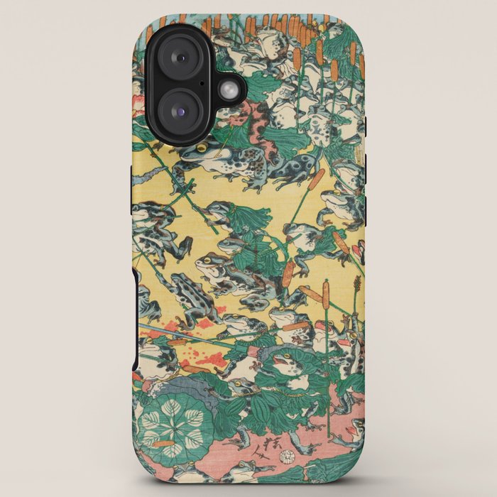 Fashionable Battle of Frogs by Kawanabe Kyosai, 1864 iPhone Case Gallery Image 5