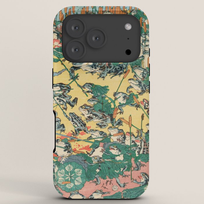 Fashionable Battle of Frogs by Kawanabe Kyosai, 1864 iPhone Case Gallery Image 7