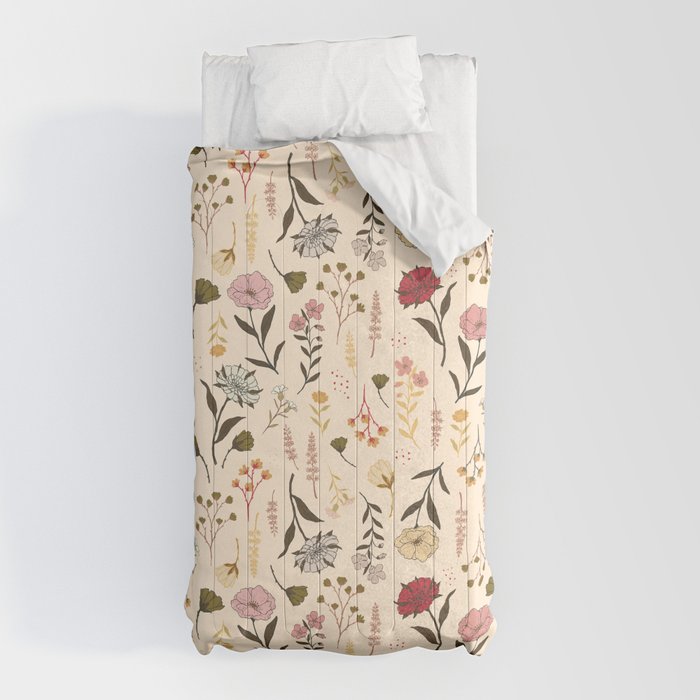 Spring Garden Flower Collection - Cream Comforter Gallery Image 5