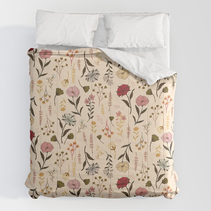 Spring Garden Flower Collection - Cream Comforter Gallery Image 2