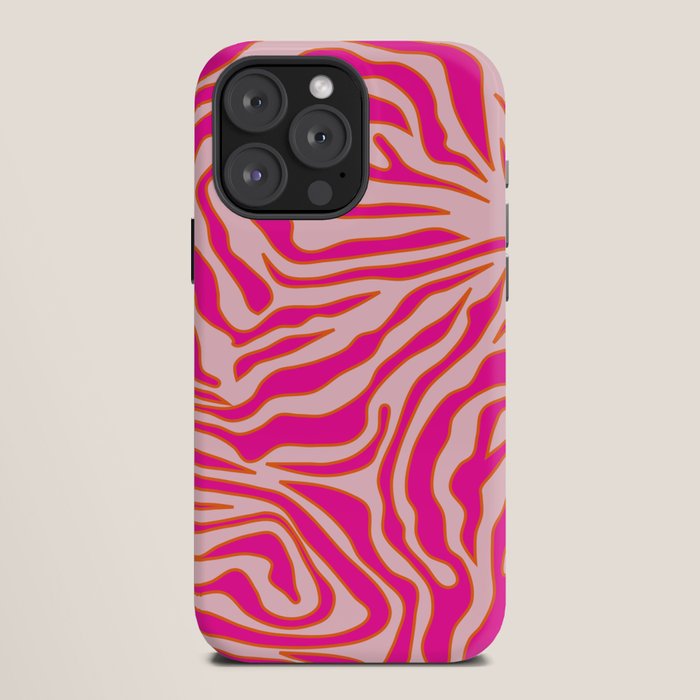 Zebra Print Pink And Orange Zebra Stripes Wild Animal Print Preppy Decor Modern Zebra Pattern iPhone Case Gallery Image 12