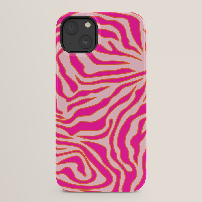 Zebra Print Pink And Orange Zebra Stripes Wild Animal Print Preppy Decor Modern Zebra Pattern iPhone Case Gallery Image 22