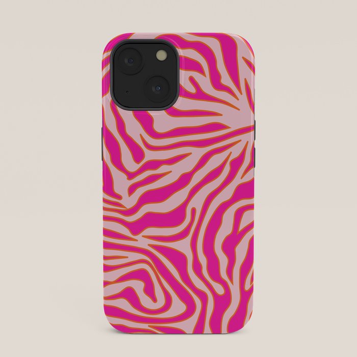 Zebra Print Pink And Orange Zebra Stripes Wild Animal Print Preppy Decor Modern Zebra Pattern iPhone Case Gallery Image 33