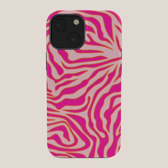 Zebra Print Pink And Orange Zebra Stripes Wild Animal Print Preppy Decor Modern Zebra Pattern iPhone Case Gallery Image 34