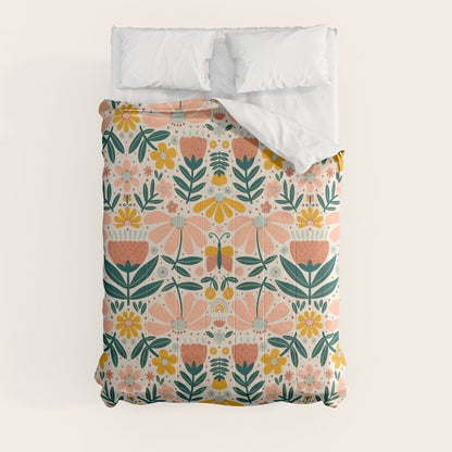 Pretty Floral - Earth Colors Comforter Gallery Image 3