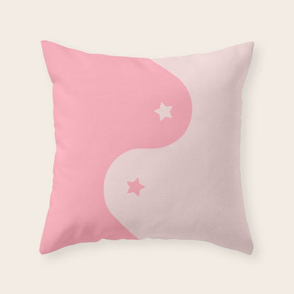 Pinkie Yin Yang Stars Throw Pillow Gallery Image 4