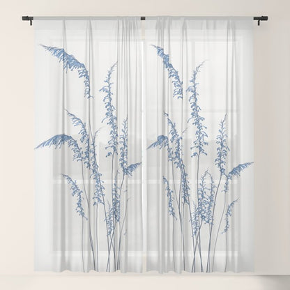 Blue flowers 2 Window Curtain Gallery Image 17