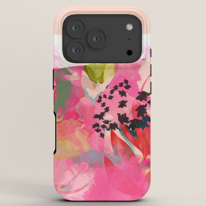 pink summer garden dream abstract iPhone Case Gallery Image 7