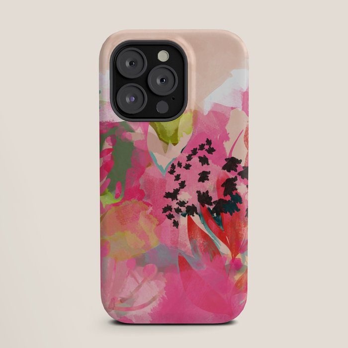 pink summer garden dream abstract iPhone Case Gallery Image 19
