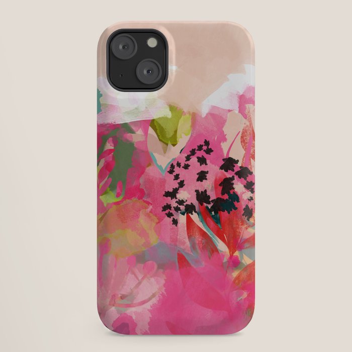 pink summer garden dream abstract iPhone Case Gallery Image 18