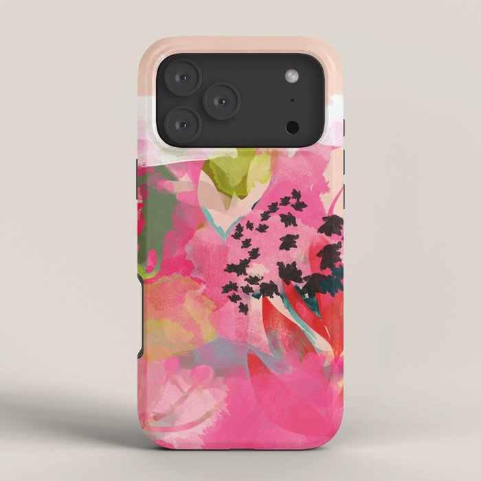pink summer garden dream abstract iPhone Case Gallery Image 4