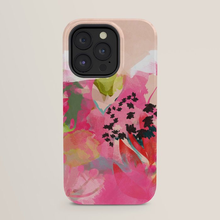 pink summer garden dream abstract iPhone Case Gallery Image 23