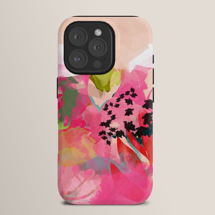 pink summer garden dream abstract iPhone Case Gallery Image 15