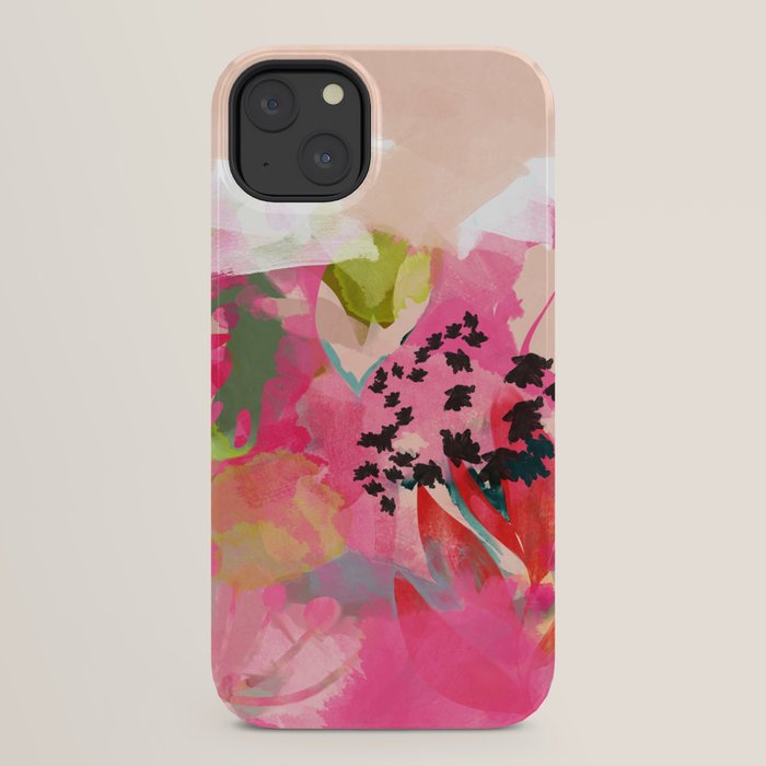 pink summer garden dream abstract iPhone Case Gallery Image 30
