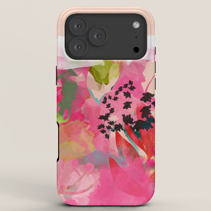pink summer garden dream abstract iPhone Case Gallery Image 8