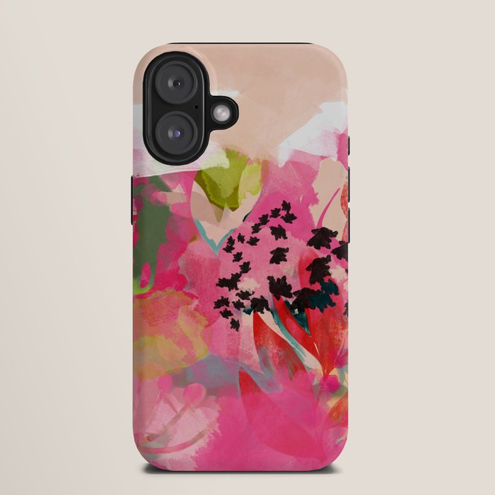 pink summer garden dream abstract iPhone Case Gallery Image 9