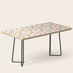 Colorful retro flower folk art pattern Coffee Table Gallery Image 1