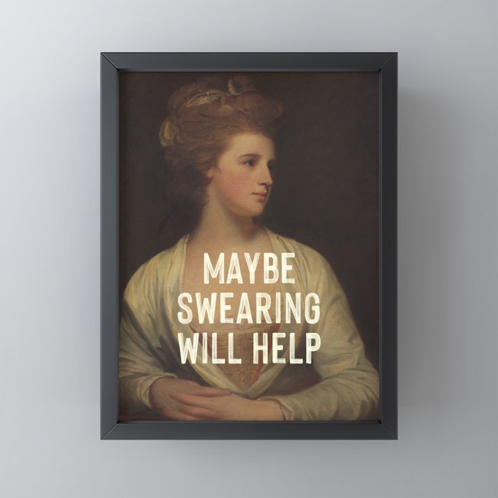 Maybe Swearing Will Help Mini Art Print Gallery Image 3