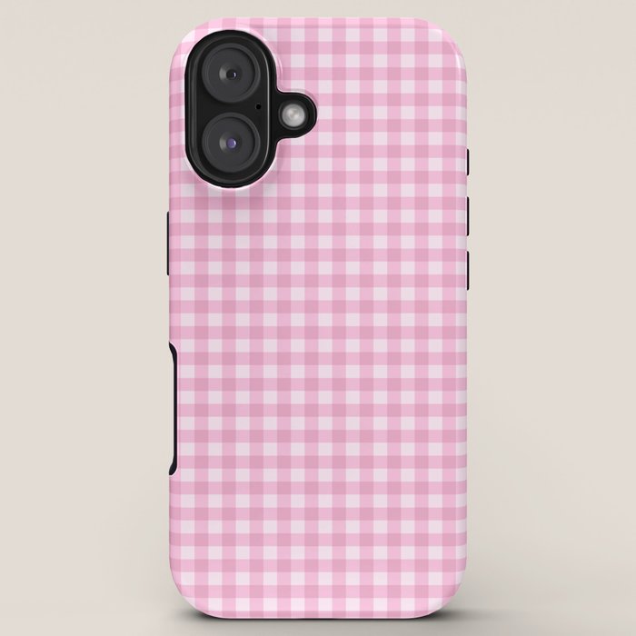 Gingham Plaid Pattern - Pastel Pink iPhone Case Gallery Image 5