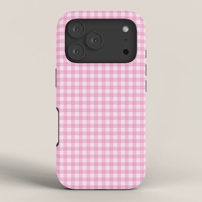 Gingham Plaid Pattern - Pastel Pink iPhone Case Gallery Image 3
